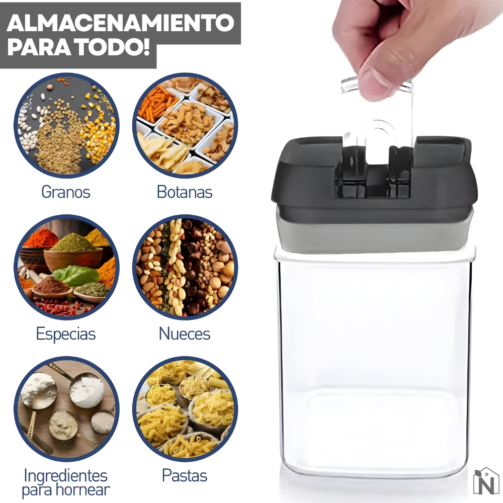 Set de 7 Frascos Herméticos Cocina