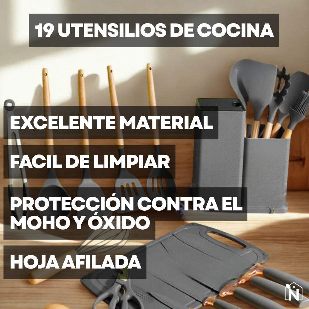 Set Utensilios Cocina 19 Piezas