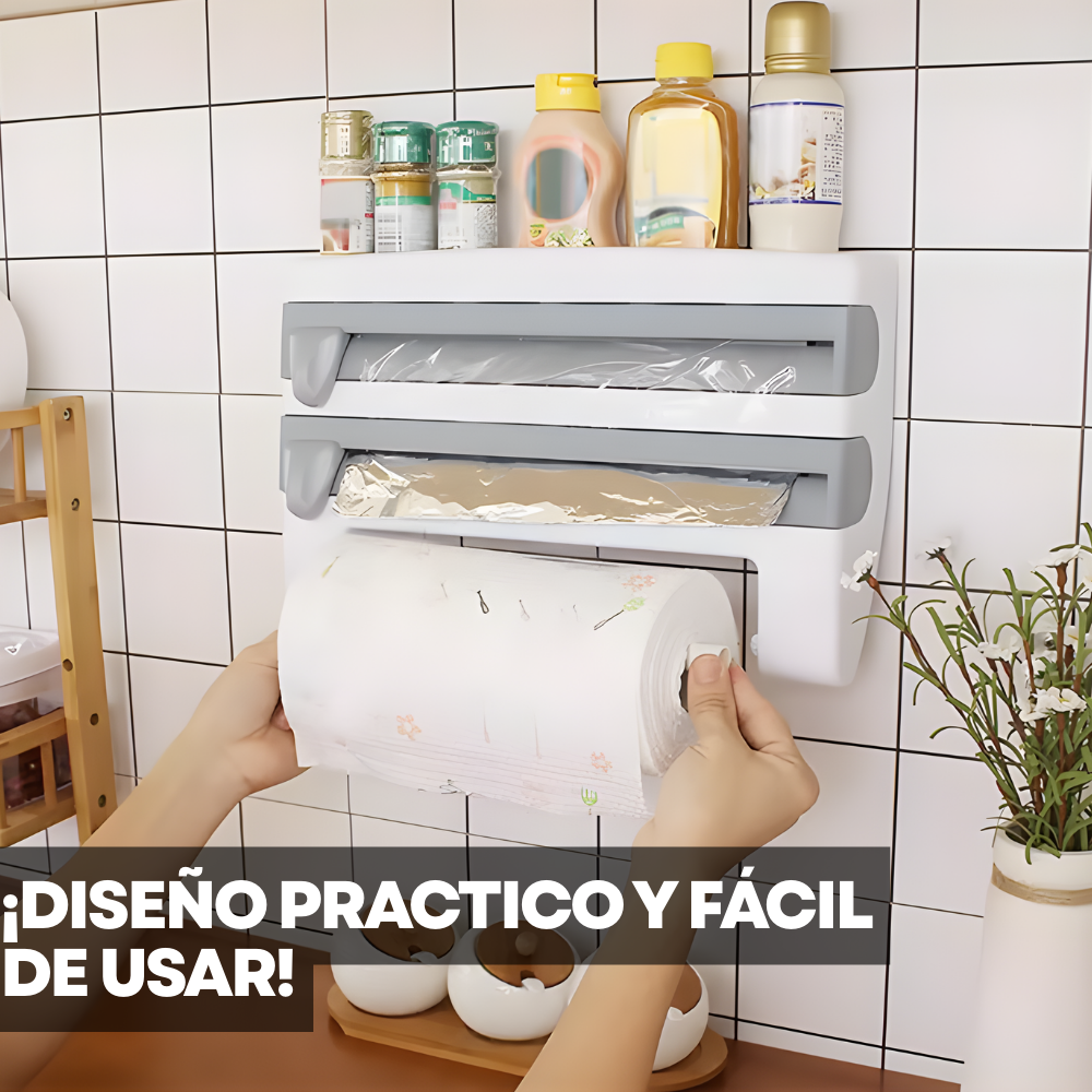 Dispensador de Papel de Cocina 4 en 1