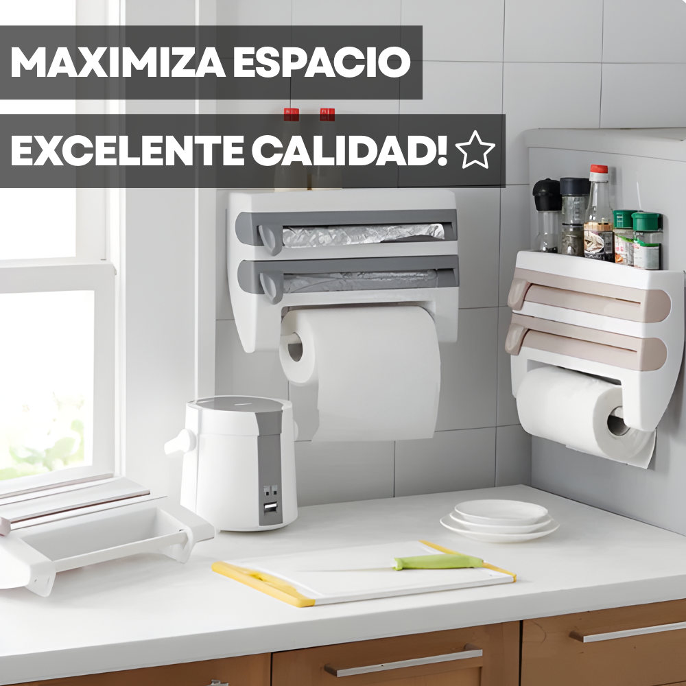 Dispensador de Papel de Cocina 4 en 1